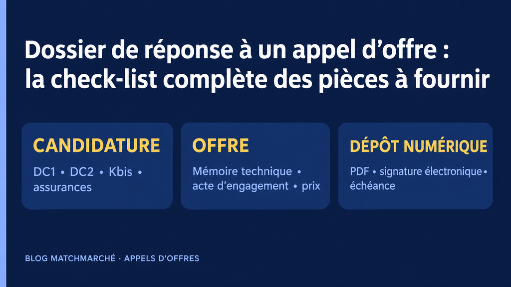 Dossier de réponse à un appel d'offre
