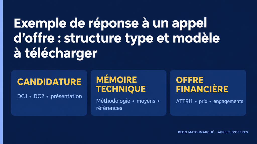 Exemple de réponse à un appel d'offre : structure type et modèle à télécharger